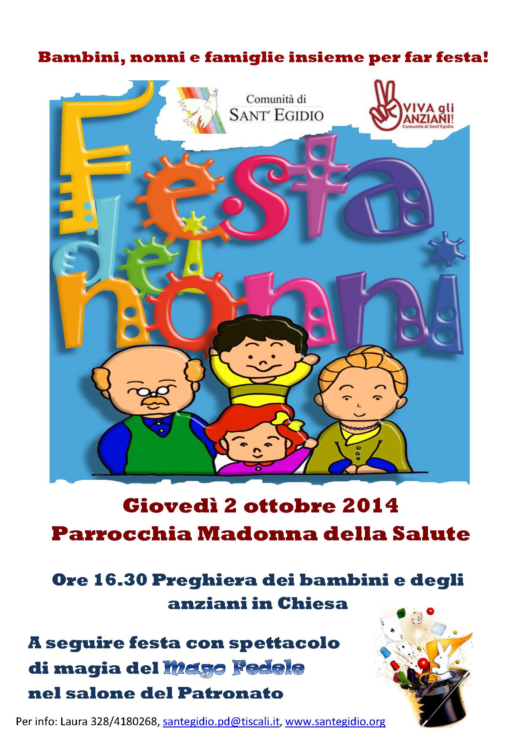 La festa dei nonni a Padova: al centro gli anziani e i bambini