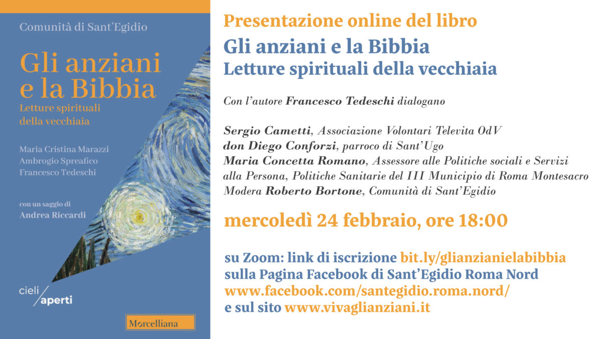 Mercoledì 24 febbraio, in diretta, la presentazione de “Gli Anziani e la Bibbia”